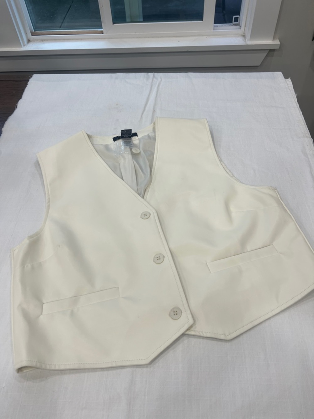 🔥🔥White Button-Front Vest - Picture 5 of 7